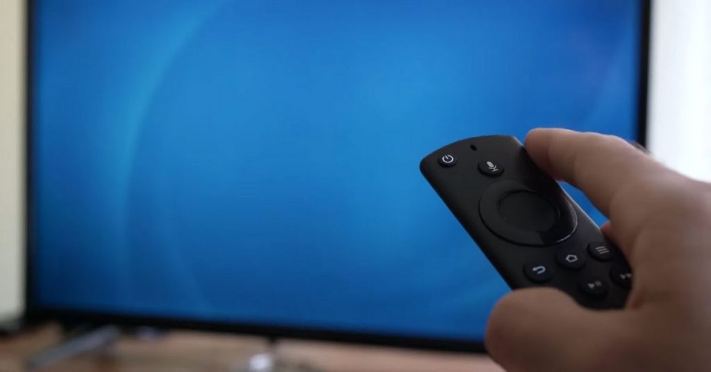 TV Remote pointing to Fire TV