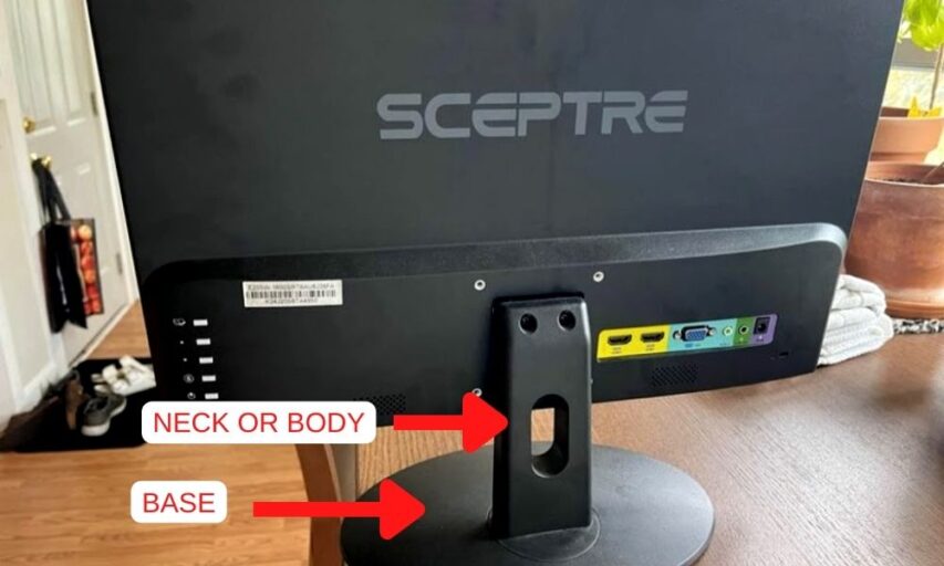 sceptre monitor base setup