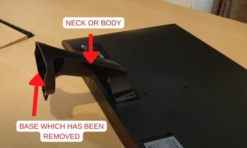 how to remove base from samsung curved monitor