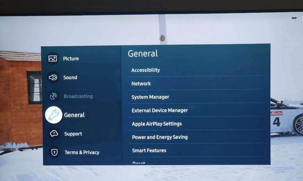 samsung tv settings general